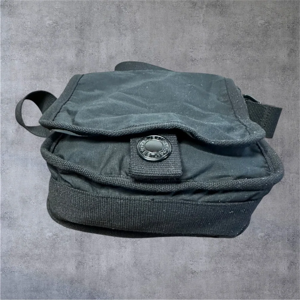 Gap Small Cotton Messenger Bag Black Ripstop‎ Utility Crossbody Flap Bag
